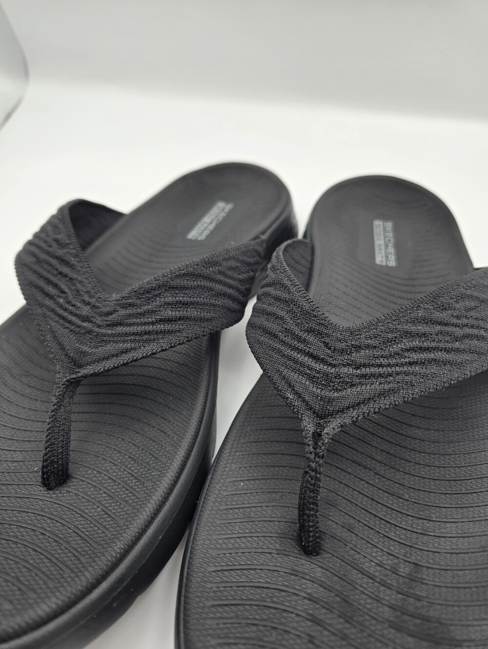 Skechers Go Walk Flex Sandal Splendor Black Comfort Flip Flops Womens Size 10 - Picture 5 of 13